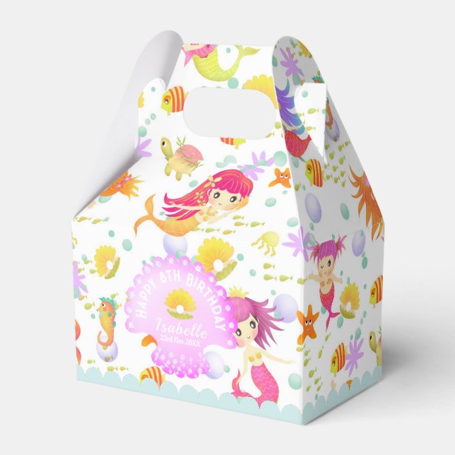 Caixinha De Lembrancinhas Sereias Brancas (Frente)