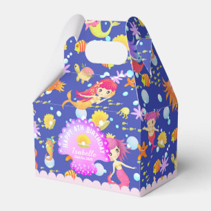 Caixinha De Lembrancinhas Sereias Marinho Tent Azul