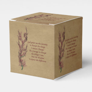 Caixinha De Lembrancinhas Serenity Prayer Inspirational Floral