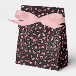 Caixinha De Lembrancinhas Série de Design Leopardo Rosa e Dourado 14
