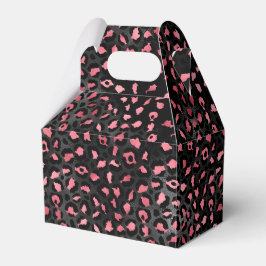 Caixinha De Lembrancinhas Série de Design Leopardo Rosa e Dourado 14 