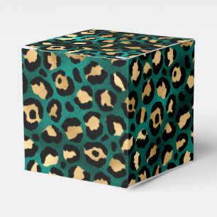 Caixinha De Lembrancinhas Série Leopardo Teto e Dourado Design 3