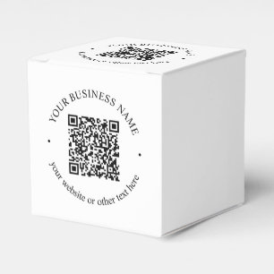 Caixinha De Lembrancinhas Seu código QR carregado e texto circular editável