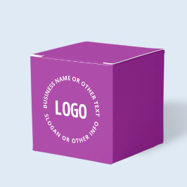 Caixinha De Lembrancinhas Seu Logotipo & Texto Personalizável | Violeta Roxo
