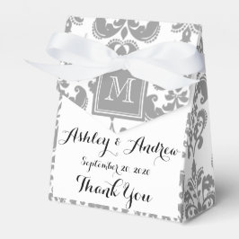 Caixinha De Lembrancinhas Seu Monograma, Cinza 2