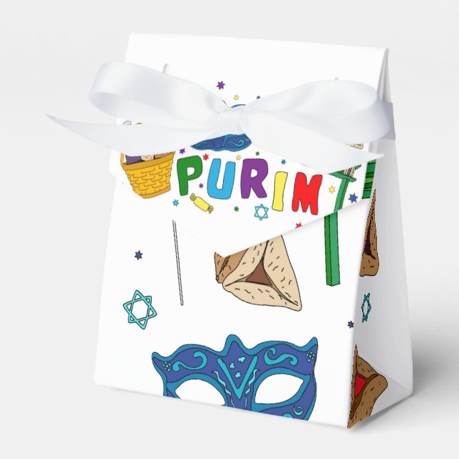 Caixinha De Lembrancinhas Shaloch Manot Bolsas (Frente)