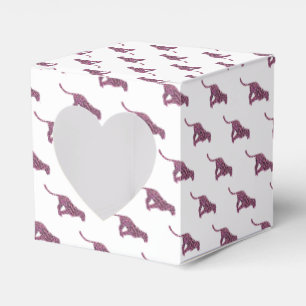 Caixinha De Lembrancinhas Silhouette Pink e Black Leopard