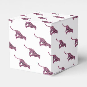 Caixinha De Lembrancinhas Silhouette Pink e Black Leopard