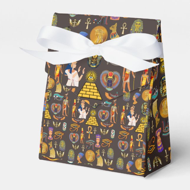 Caixinha De Lembrancinhas Símbolo de padrão hierárquico egípcio antigo (Frente)