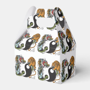 Caixinha De Lembrancinhas símbolo do dragão e tigre yin yang