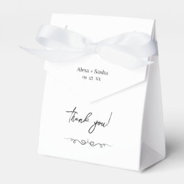 Caixinha De Lembrancinhas Simple Black & White Elegant Minimalist Wedding