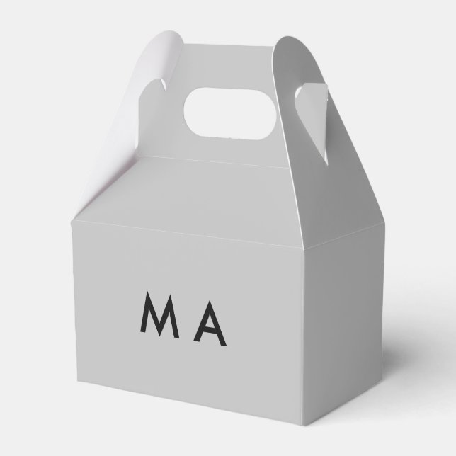 Caixinha De Lembrancinhas Simple monogram add your name letter man minimal t (Frente)