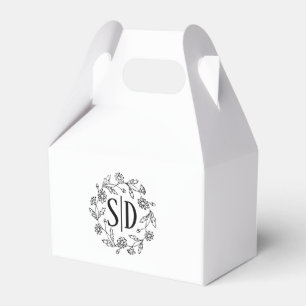 Caixinha De Lembrancinhas Simples contorno de margarida floral para casament