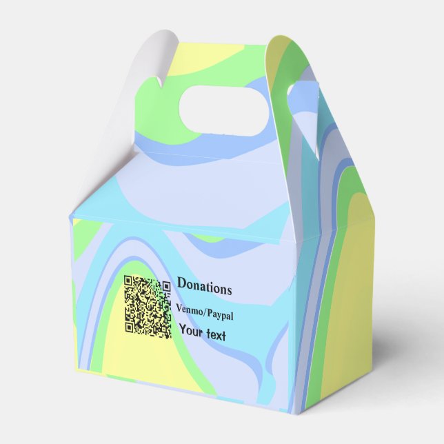 Caixinha De Lembrancinhas Simples e mínimo adicionar doações de código de ba (Frente)