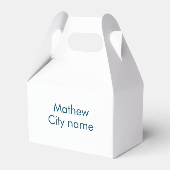 Caixinha De Lembrancinhas simples letra inicial monograma adicionar sua letr (Frente)