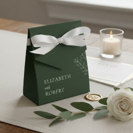 Caixinha De Lembrancinhas Simples Minimalista Casamento Elegante Sage Green