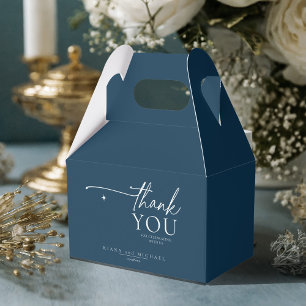Caixinha De Lembrancinhas Simplesmente Casamento Chic Obrigado Blu Prussiano