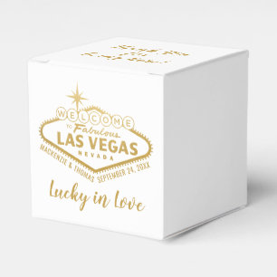 Caixinha De Lembrancinhas Sinal de Boas-Vindas de Las Vegas - Casamento Dour