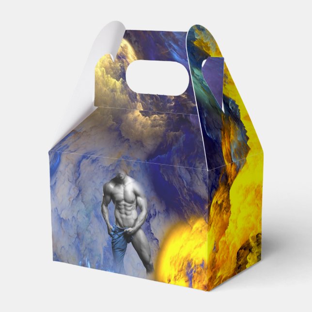 Caixinha De Lembrancinhas SlipperyJoe's Man Steamy shirtless abs sexpack (Frente)