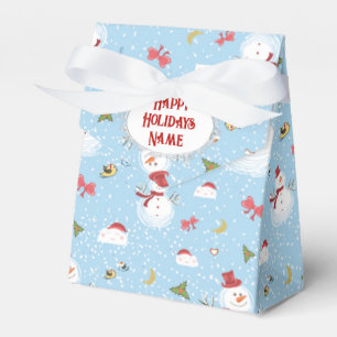 Caixinha De Lembrancinhas Snowman de Natal