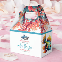 Caixinha De Lembrancinhas Sob a Parte primeiro aniversario do Mar