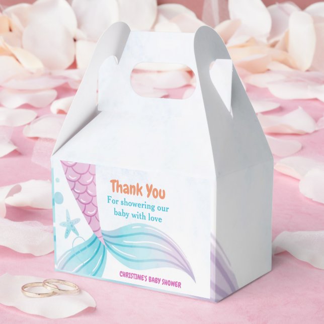Caixinha De Lembrancinhas Sob o partido Sea Mermaid Chá de fraldas (Casamento)