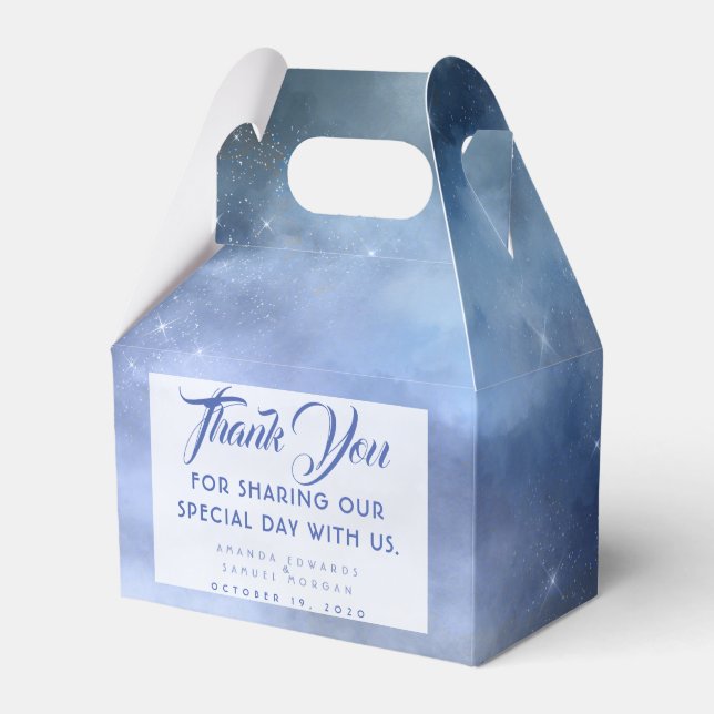 Caixinha De Lembrancinhas Sobre o Casamento da Nuvem Nove (Frente)