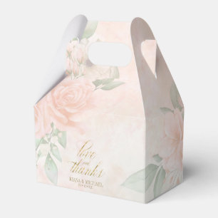 Caixinha De Lembrancinhas Soft Blush Rosas Love & Obrigados ID828