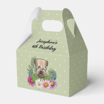 Soft-Coated Wheaten Terrier Com Flores Aniversário