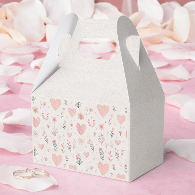 Caixinha De Lembrancinhas Soft Heart Pattern Favor Box (Casamento)