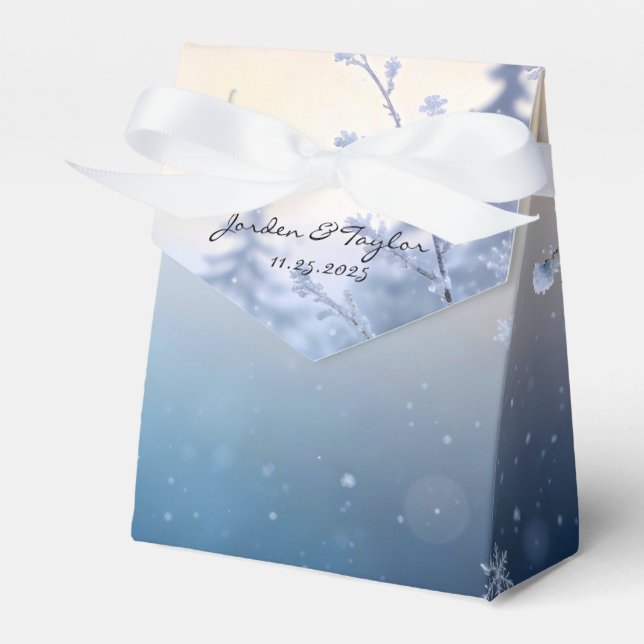 Caixinha De Lembrancinhas Soft Winter Daydream Wedding Favor Boxes (Frente)