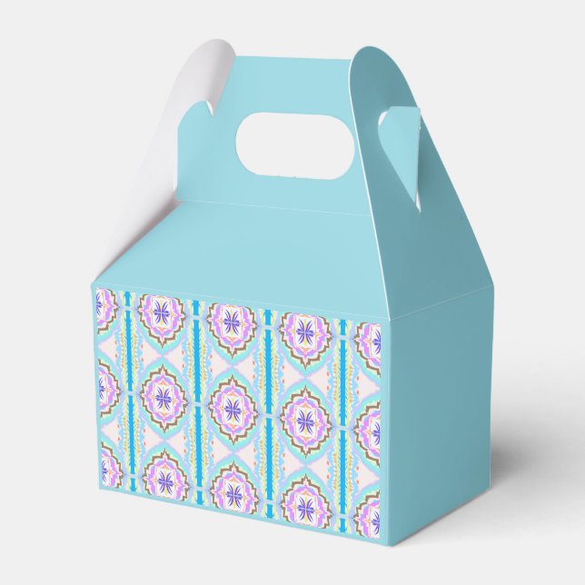 Caixinha De Lembrancinhas Sonho Pastel Boho Geométrico Caleidoscópio (Frente)