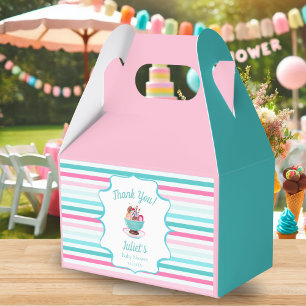 Caixinha De Lembrancinhas Sorvete de Aquarela Sundae Baby Shower