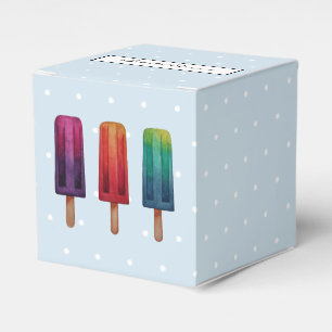 Caixinha De Lembrancinhas Sorvetes bonitos do Popsicle da aguarela