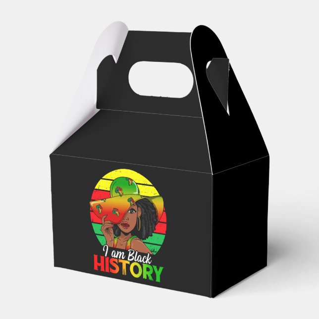 Caixinha De Lembrancinhas Sou a História Negra América Africana (Frente)