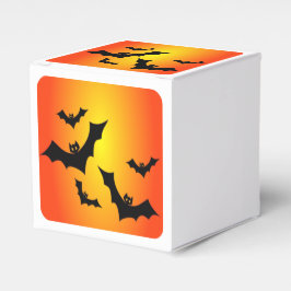 Caixinha De Lembrancinhas Spookeen Halloween Bats Orange Sky