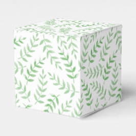 Caixinha De Lembrancinhas Square gift box - Leaves - green