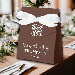 Caixinha De Lembrancinhas Sr. e Sra. Elegant Simple | Castanho