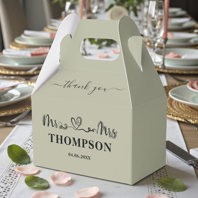 Caixinha De Lembrancinhas Sr e Sra Elegante Simples | Cimento Cinza (Criador carregado)