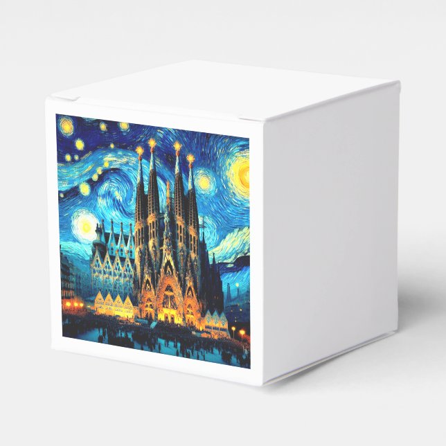 Caixinha De Lembrancinhas Starry Sagrada Familia Barcelona (Frente)