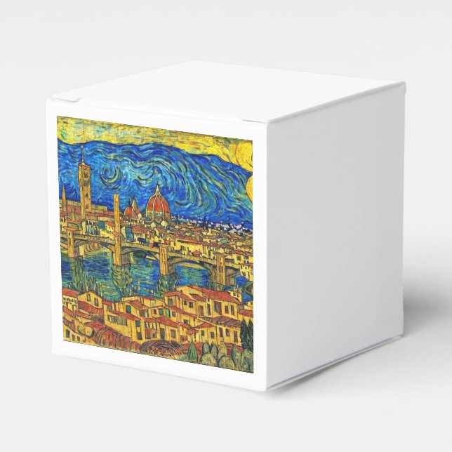 Caixinha De Lembrancinhas Starry Starry Night Florence Itália (Frente)