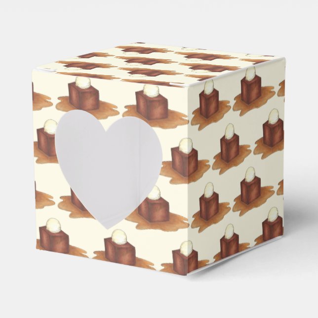 Caixinha De Lembrancinhas Sticky Toffee Pudim UK British Comida Dessert (Frente)