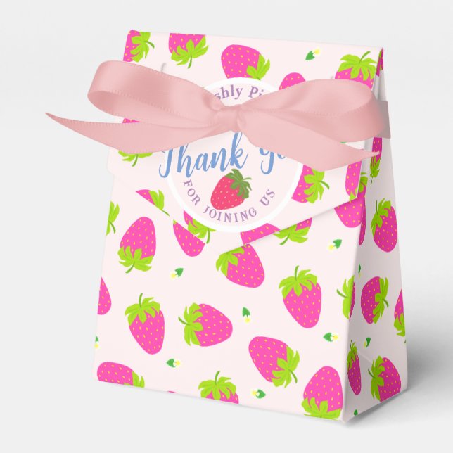 Caixinha De Lembrancinhas Strawberry Beige (Frente)