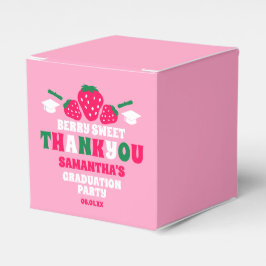 Caixinha De Lembrancinhas Strawberry Berry Doce Festa de formatura Obrigado