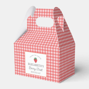Caixinha De Lembrancinhas Strawberry Berry First Picnic Birday