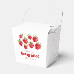 Caixinha De Lembrancinhas Strawberry Berry Primeiro Aniversário