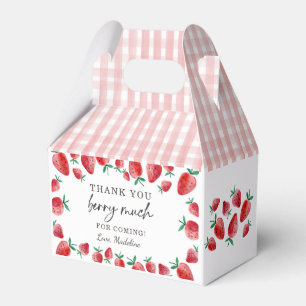 Caixinha De Lembrancinhas Strawberry Birthday Obrigado Berry Muito Sweet