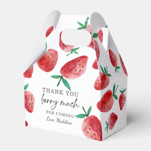 Caixinha De Lembrancinhas Strawberry Birthday Obrigado Berry Muito Sweet