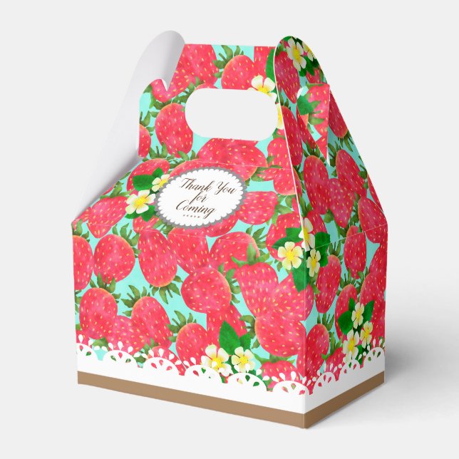 Caixinha De Lembrancinhas Strawberry Favor Box (Frente)