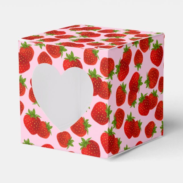 Caixinha De Lembrancinhas Strawberry Party Favor Box (Frente)